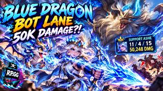Support Ashe Did 50,000 DAMAGE?! | Blue Dragon Bot Lane