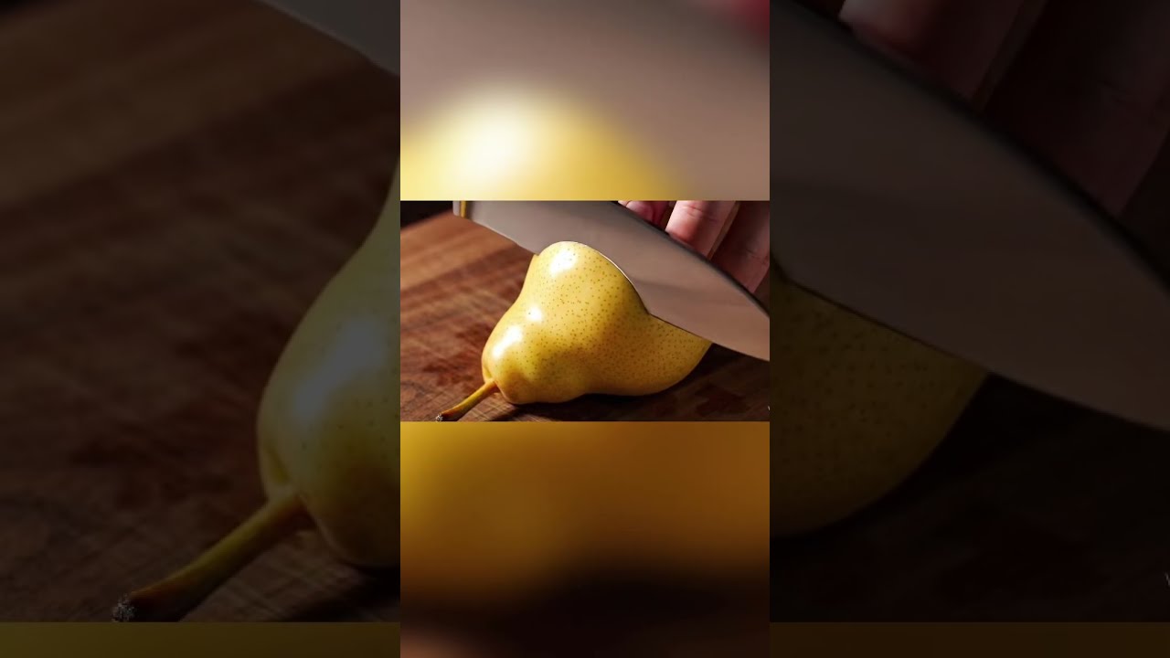 Slicing A Juicy Pear Asmr