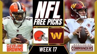 BROWNS vs COMMANDERS NFL Picks and Predictions (Week 17) | NFL Free Picks Today