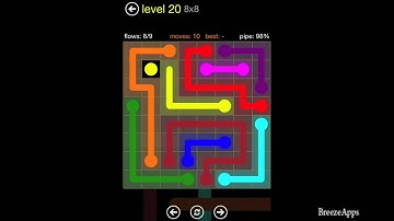 ‪Flow Free 8x8 level 20 (Regular Pack Medium)‬