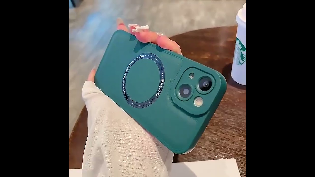 iPhone 14 Pro用MagSafe磁気ストラップ電話ケース（ブルー）