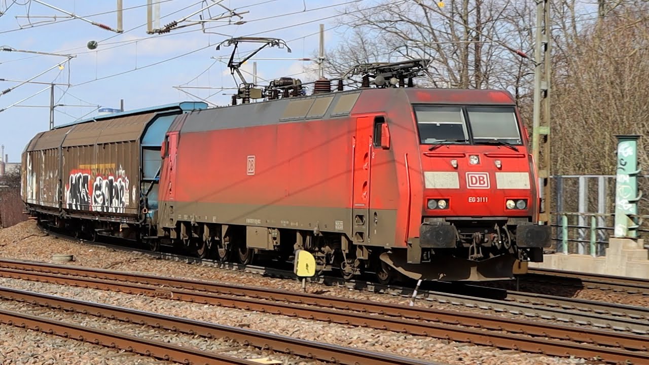 Solig vårdag med tåg på Malmö Östervärn