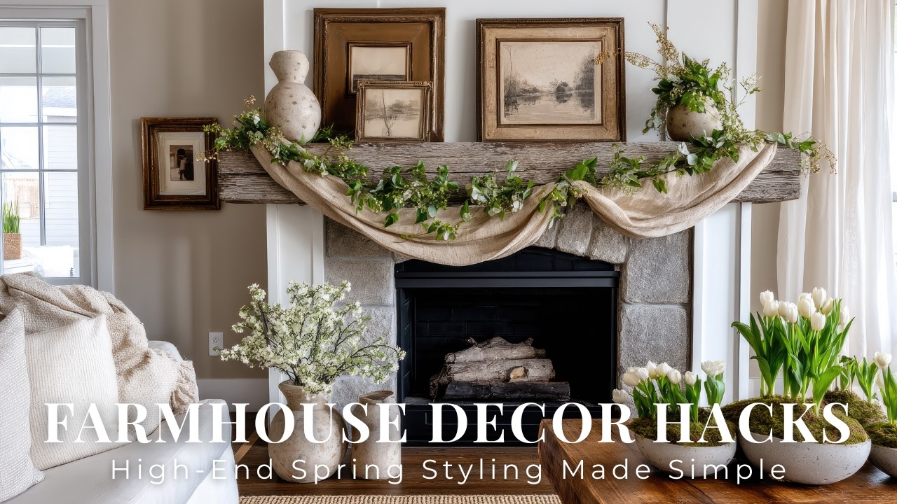 Small Space Farmhouse Decor Hacks | High End Spring Styling Made Simple