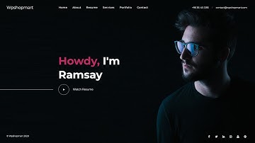 How To Make Resume Website Design Using HTML Add CSS | Personal Portfolio Website Design Tutorial