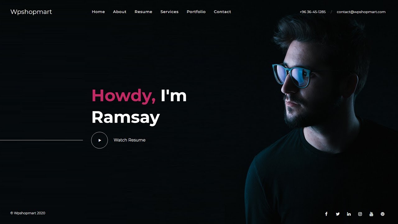 How To Make Resume Website Design Using HTML Add CSS | Personal ...
