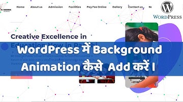 Add Background Animation in WordPress | Elementor Tutorials | WP Hindi Tutorials |