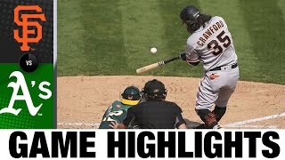 Ruf, Crawford spark 14-2 win for the Giants | Giants-Athletics Game Highlights 9\/20\/20