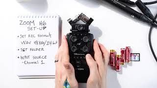 Zoom H6 Quickstart Guide