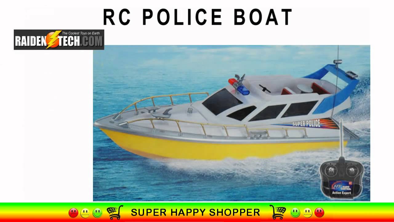 RC Police Boat - Toy Model Kit For Sale Cheap - YouTube