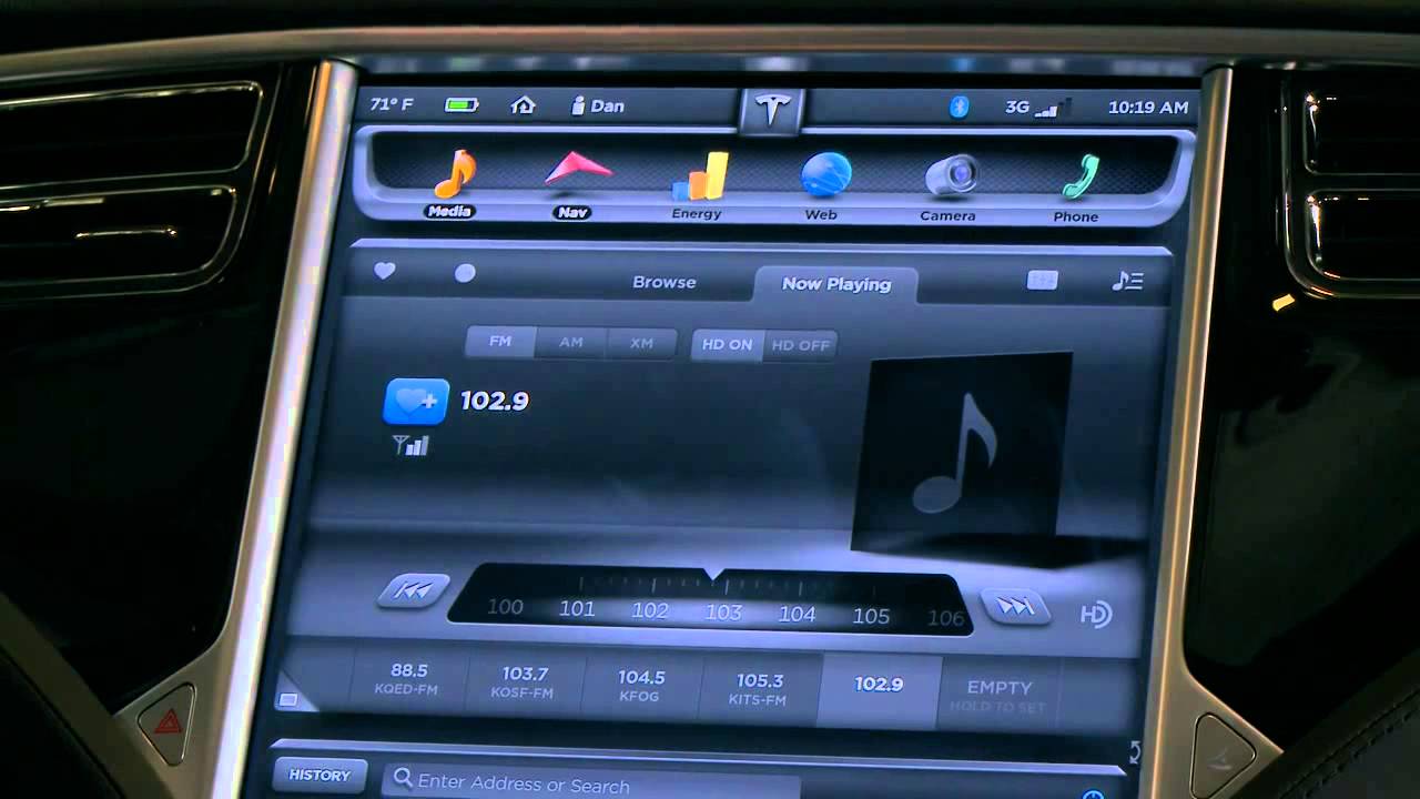 tesla model s radio