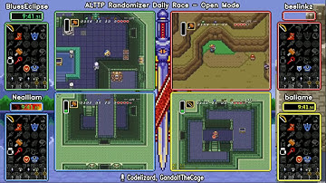 BluesEclipse vs beelinkz vs Nealliam vs baliama, Open. ALTTP Randomizer Daily Rac