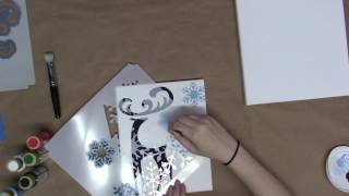 How to: Stenciled Christmas Canvas