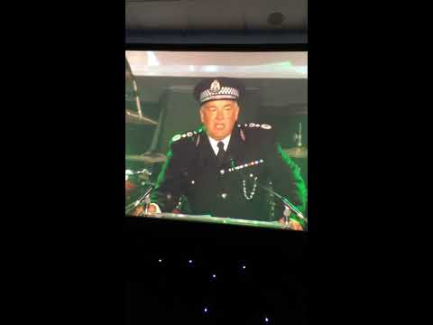 Chief Inspector Miekelson at Paul Hanlon's Testimonial Dinner