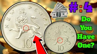 Top 4 Ultra Rare UK Ten pence most Valuable 10 pence coins worth Big Money to look for!