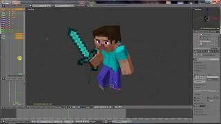 Fight Test #1 (Minecraft Test #6)[Blender]