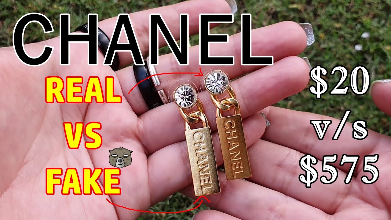 rose gold chanel earrings authentic