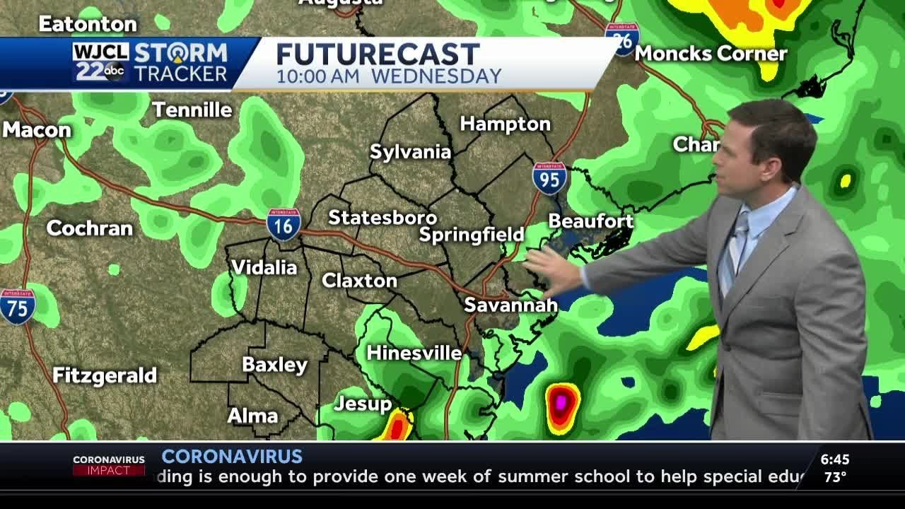 Scattered showers and thunderstorms today - YouTube