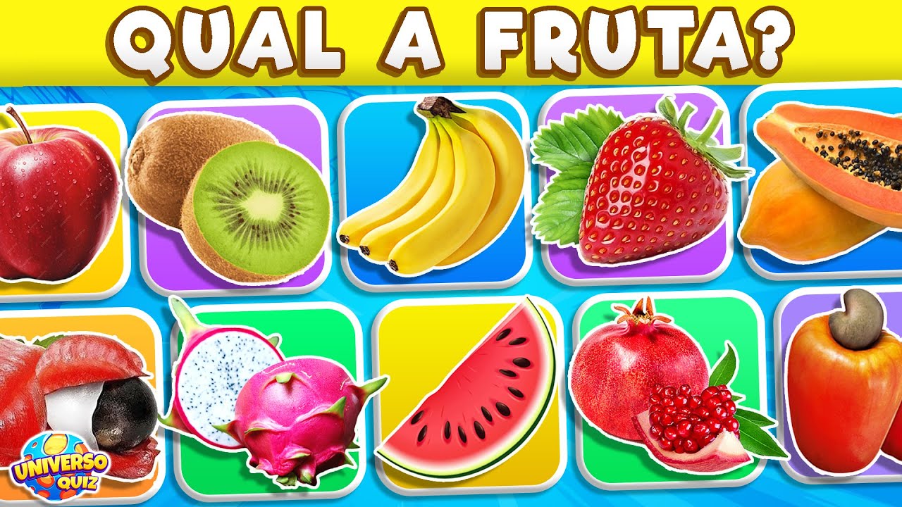 🍉40 FRUTAS para Testar seus Conhecimentos 🍌 Adivinhe os Nomes das Frutas 🍇