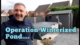 WINTER KOI POND setup**change FISH FOOD COCKTAIL**FISH SCRAPES** POND COVERS * and PLANS for WINTER.