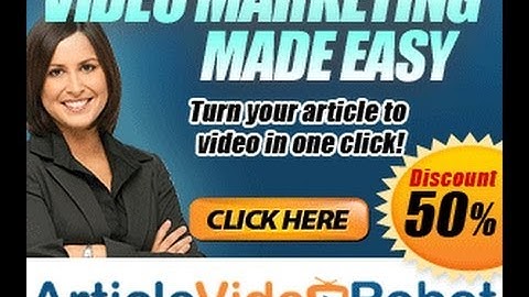 Read Article Video Robot Review & Buy Article Video Robot Using This Coupon Code