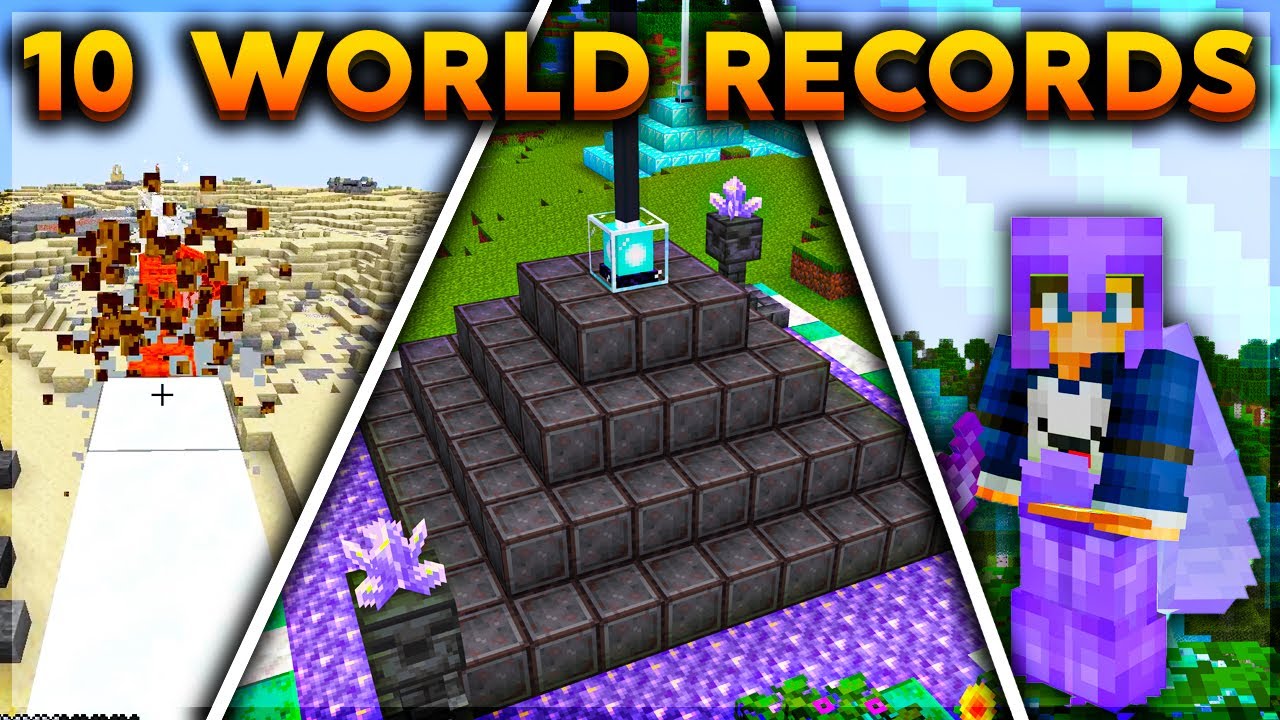 BREAKING 10 WORLD RECORDS in Minecraft (Hindi) YouTube