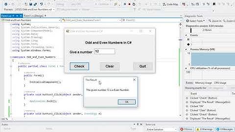 Odd and Even Numbers in C#