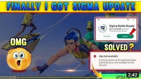 Sigma game update problem kaise solve kare | sigma game update kaise kare | how to update sigma game