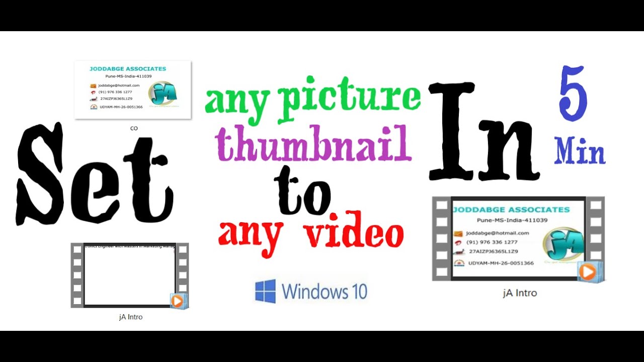 Set a thumbnail image for any video on Windows 10 in 5 min - YouTube