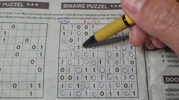 (#6393) Saturday. Binary01 Sudoku puzzle. Bonus Extra edition. 05-06-2023 Extra part 3 of 4
