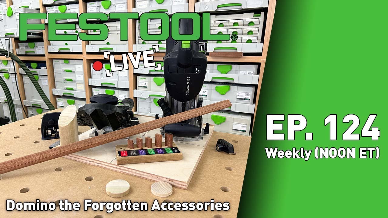 Mælkehvid Arbejdsgiver kupon Festool Live Episode 124: DOMINO Accessories - YouTube