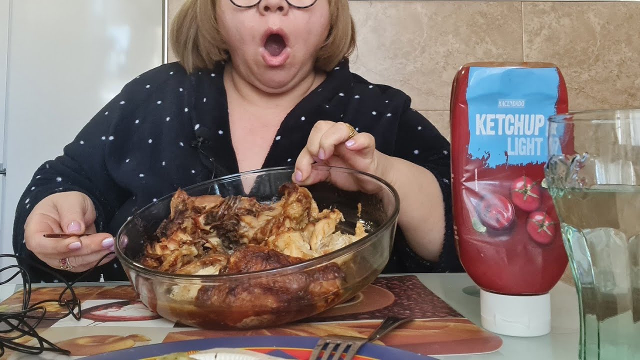 МУКБАНГ 💥МОЙ ТАЛАНТ ЭТО ЖРАТЬ 🤣1 КУРИЦУ ЗА 20 МИНУТ 😋MUKBANG🍴 POLLO ASADO #asmr#мукбанг #eatingasmr