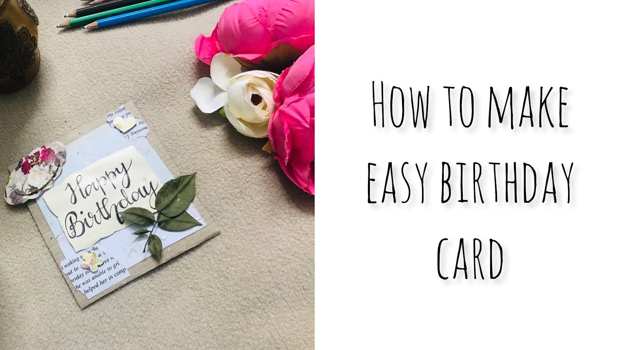 How to make easy birthday card - YouTube