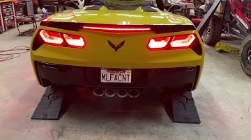 C7 Vette with TSP Long tubes and off road X-Pipe