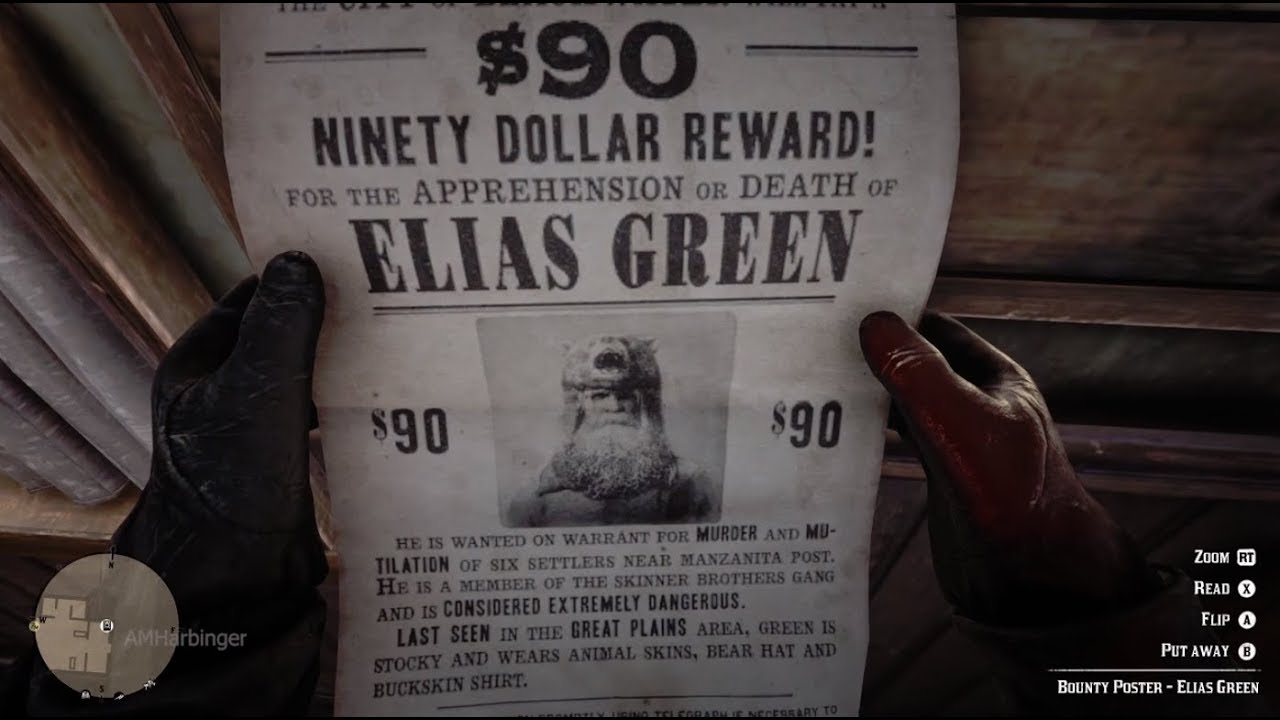 Red Dead Redemption 2 Bounty Elias Green Major Spoilers Youtube