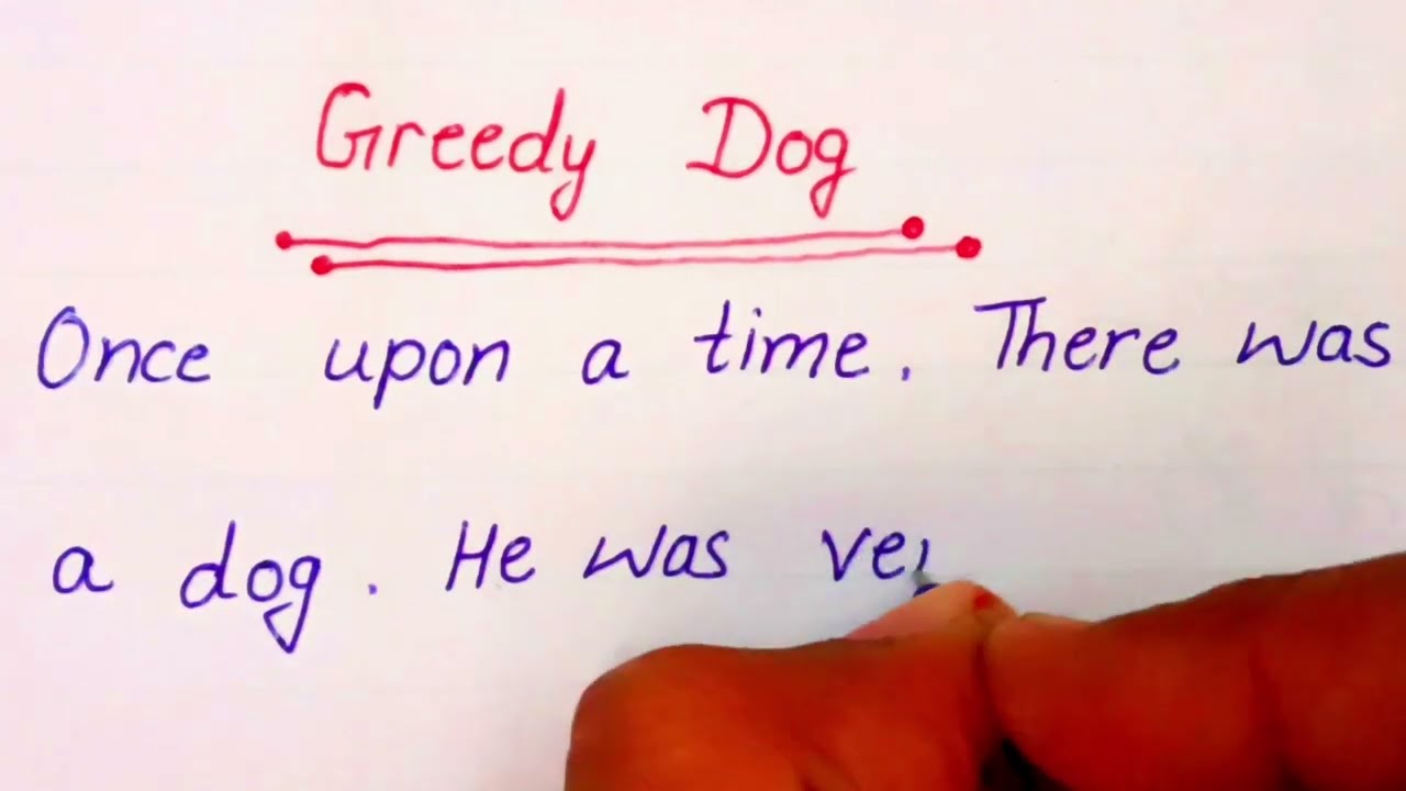 10 Lines Story on Greedy Dog 🐕 | Greedy Dog Story in English | Greedy dog Story Writing