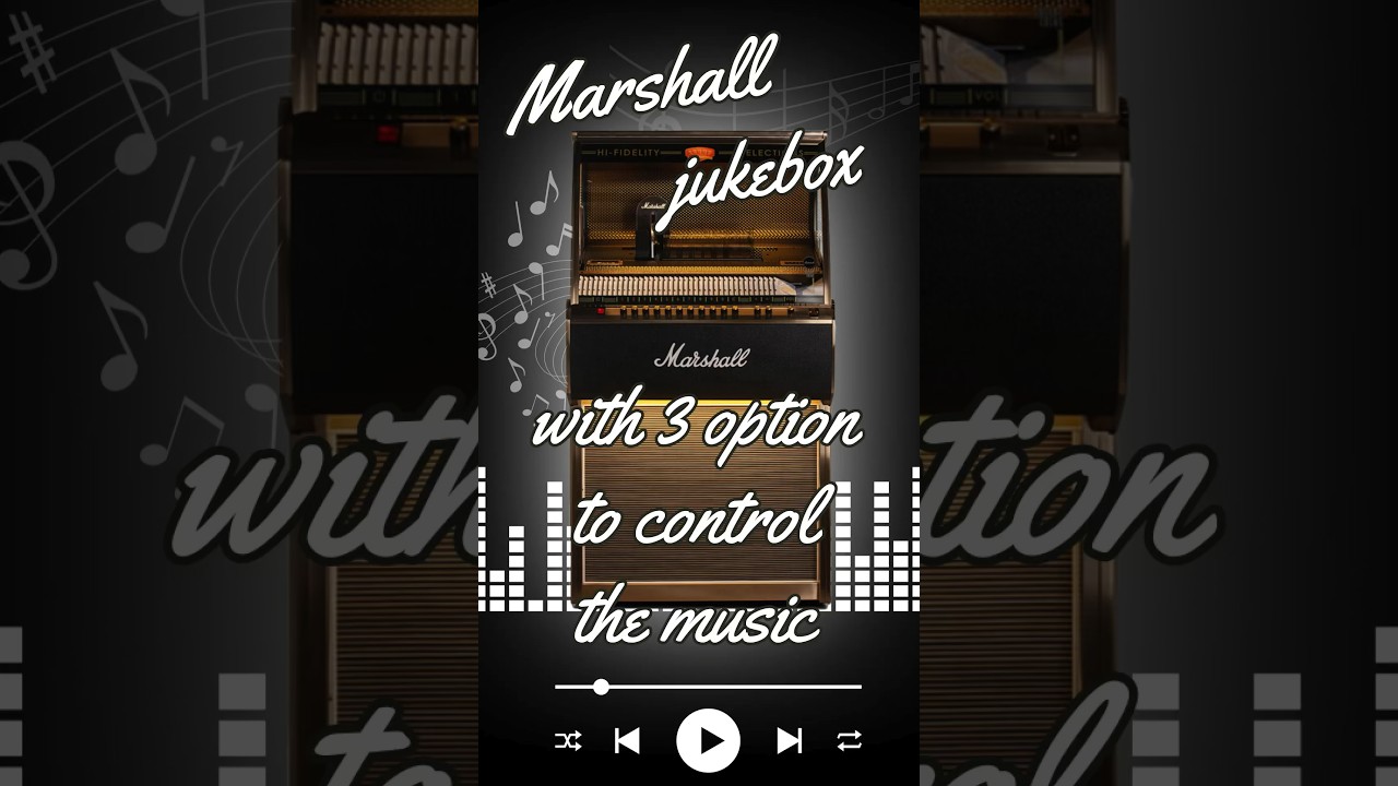 Marshall jukebox with 3 option to control the music