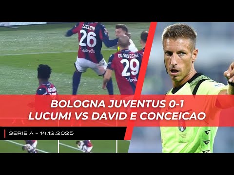 Video Moviola Bologna Juve 0-1 Lucumi su David e Lucumi su Conceicao rigore