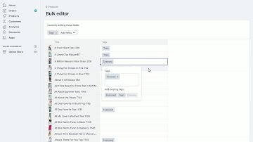 How to edit Shopify product tags in bulk