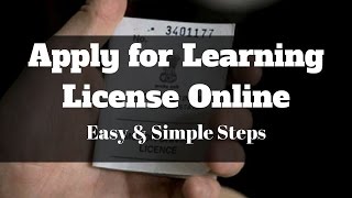 How to Apply for LL (Learning License) Form Online in Mumbai / Maharashtra / Gujarat / Karnataka