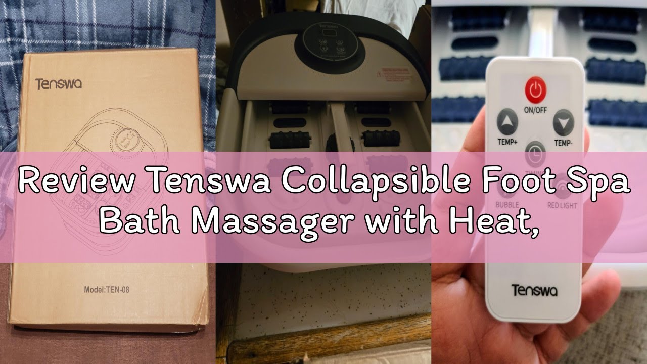 Review Tenswa Collapsible Foot Spa Bath Massager with Heat, Bubbles, Pedicure Foot Spa with 8 Roller