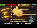 Free Fire Best Headshot Sensitivity 2025🎯|Best Sensitivity Setting⚙️|Sensitivity +setting ⚡