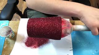 How to apply glitter to a tumbler using the epoxy method