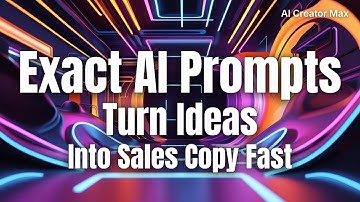 De exacte AI-prompts die u kunt gebruiken om ideeën snel om te zetten in verkoopteksten