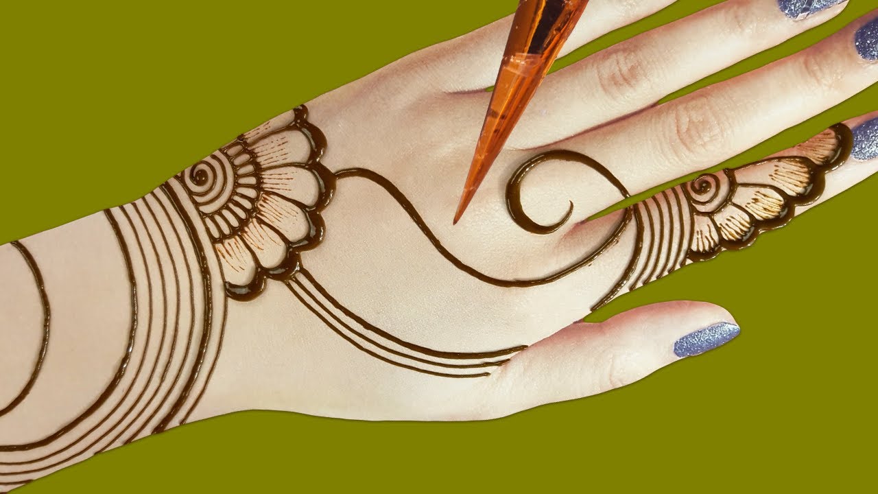 Back Hand Easy Mehndi Design Simple Arabic Mehndi Designs For Hands Step By Step Youtube