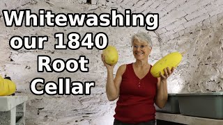 How to Make and Apply Whitewash, We Whitewashed our 1840 Farmhouse Root Cellar