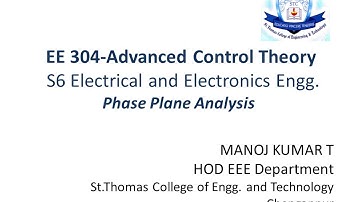 ACT-Module 6-Phase Plane Analysis-Manoj Kumar T