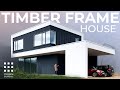 Modern timber frame house design  house tour 1500 sq ft