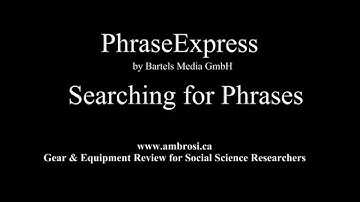 PhraseExpress: Searching for Phrases