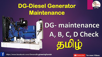 Diesel generator maintenance in Tamil-A B C D Check