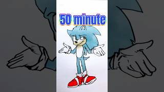 Drawing Sonic (Spiderman version) 10Secs,30Secs,1〜50Mins,1hrs #shorts #drawing #sonic #spiderman